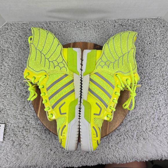 Adidas JS Jeremy Scott Mesh Wings 2.0 Neon Green High Top Sneaker Mens 11 M20654 - Picture 9 of 16